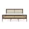 Martha Stewart Jax King Size Solid Wood Platform Bed w/Rattan Headboard and Footboard, Brown Gray MG-090022-K-WOAK-MS - alternate 3